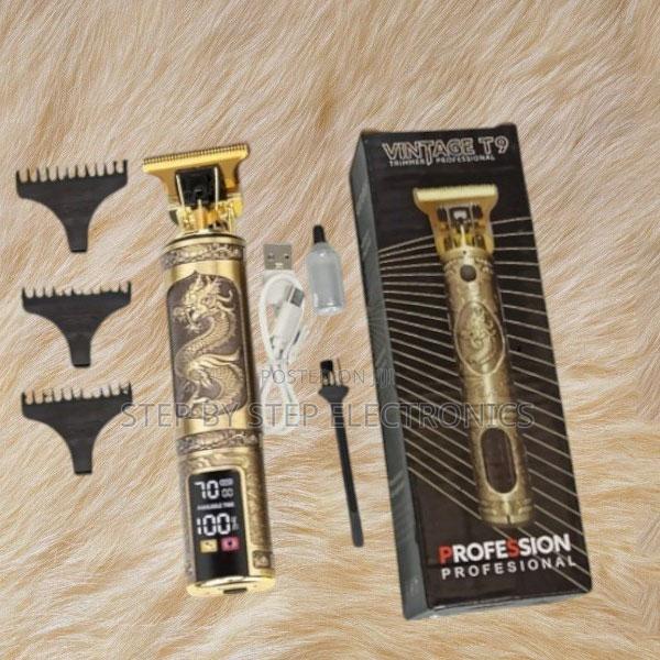 Vintage T9 Dragon Electric Led Hair Clipper Cordless Beard Trimmer