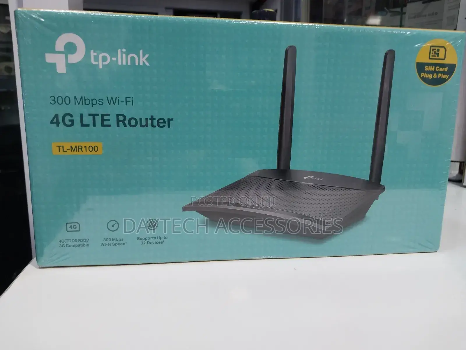 Tp-Link Tl-Mr100 300mb Wireless N 4g Lte Wifi Router With Sim Slot.