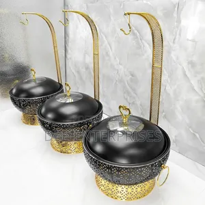 Black Stainless Steel Chaffing Dish With Hanging Lid