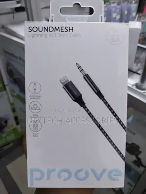 Proove Sound Mesh Aux Lightning to 3.5mm (1m) Gray