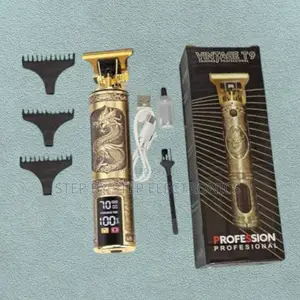 Metalllic T9 Dragon Electric Hair Clipper Beard Trimmer With Led