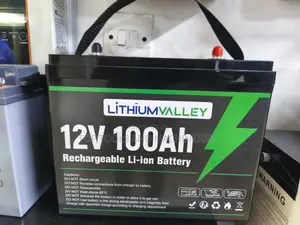 12v 100ah Lithium Valley Rechargeable Li-Ion Battery