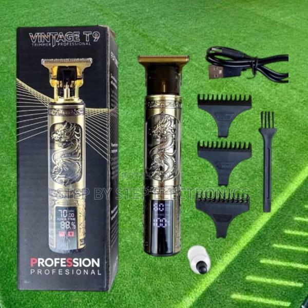 Vintage T9 Stylish Dragon Electric Hair Clipper Beard Trimmer With Led