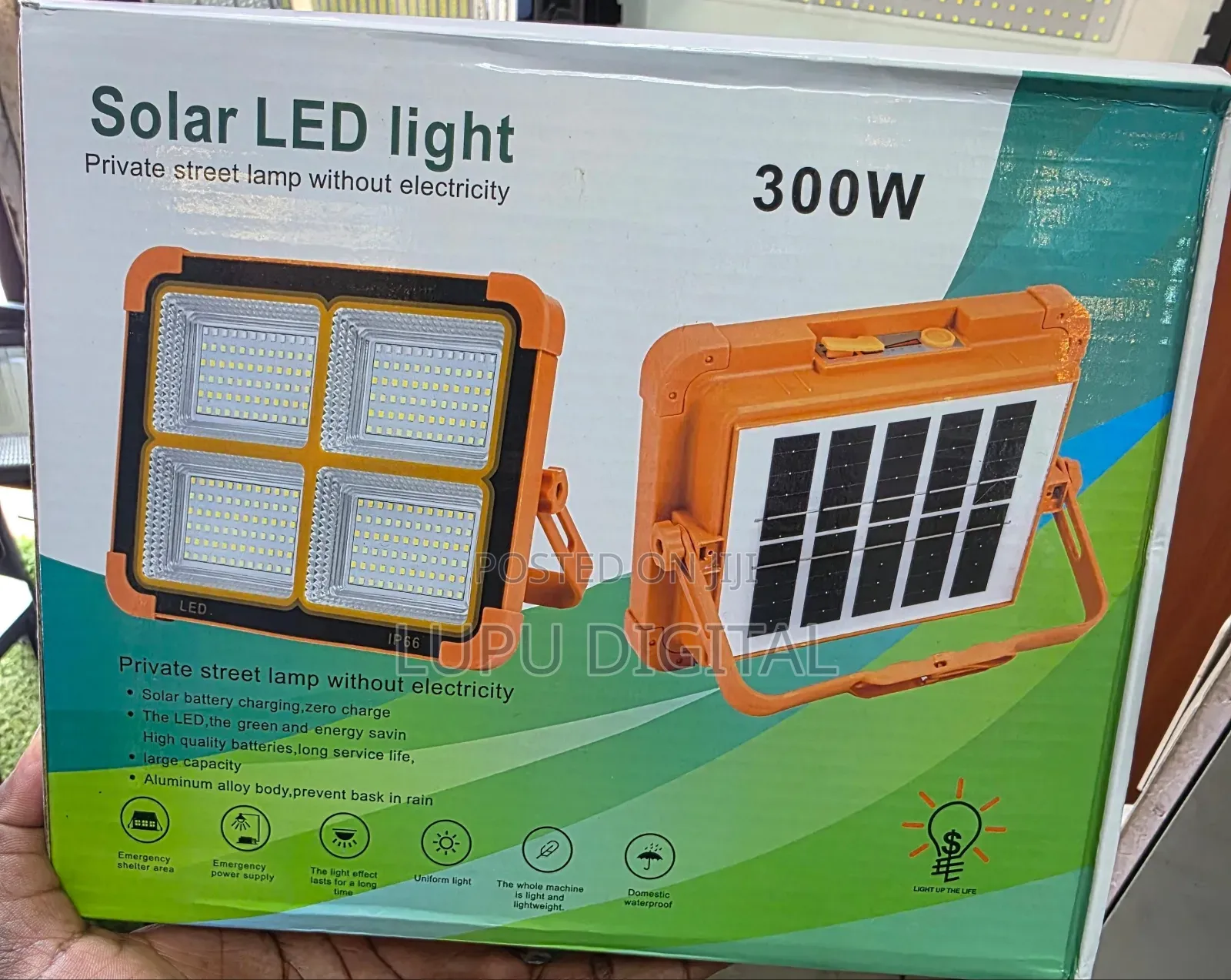300w Solar Led Street Light Ip66 Private Emergency Outdoor Floodlight