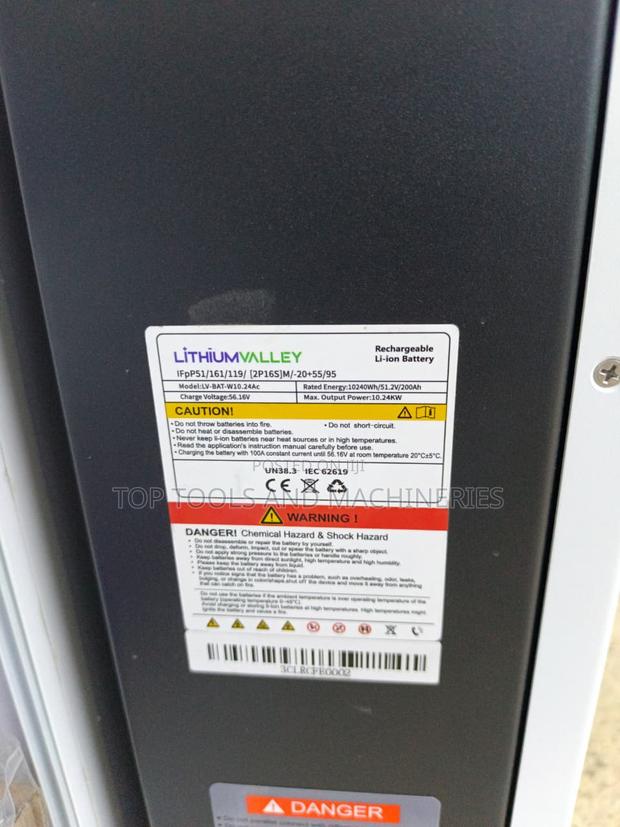 Lithium Valley 10.24kw 51.2v 200ah Wall Mount Lithium Battery - thumbnail 2
