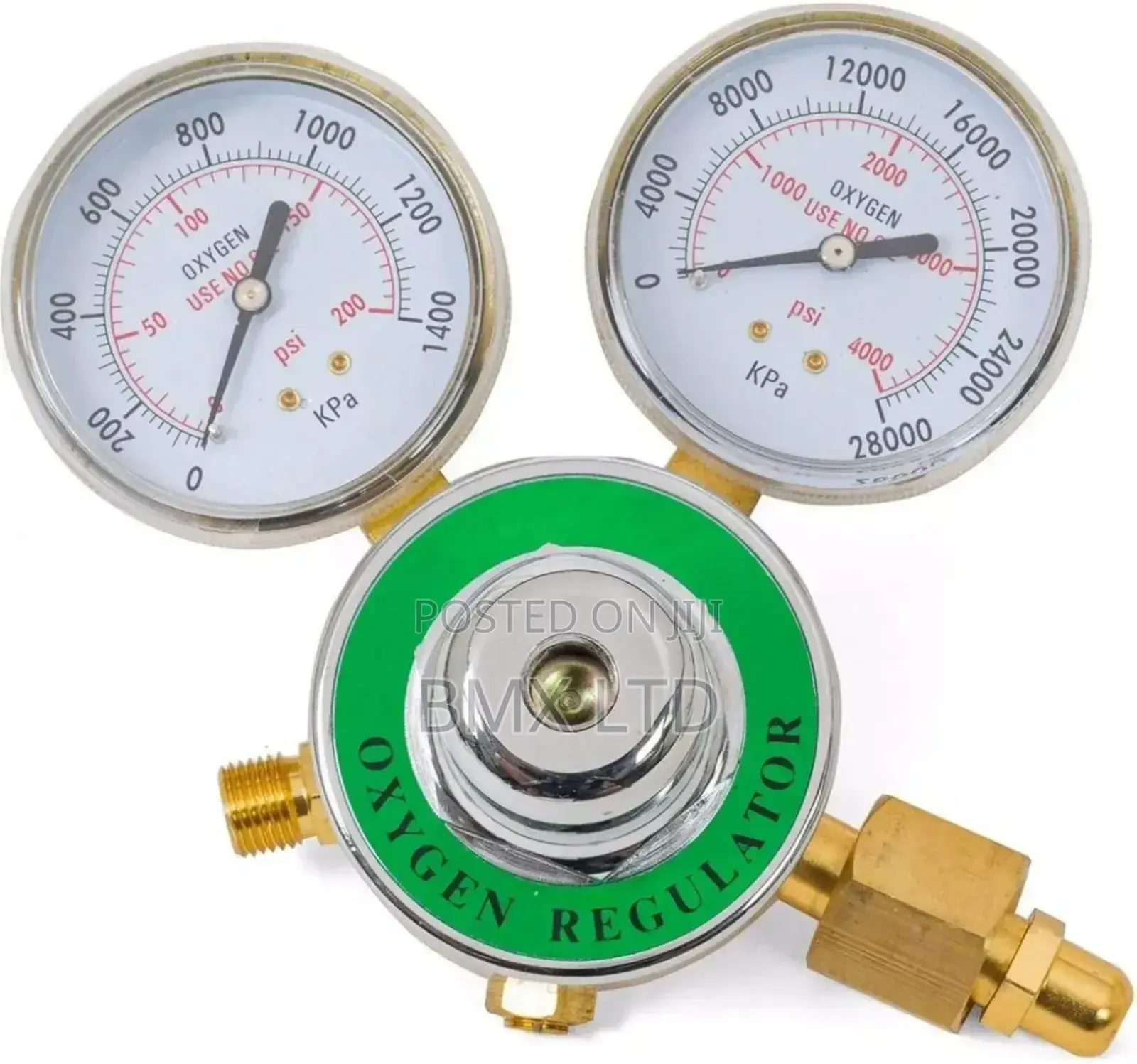 Twin Gauge Pressure Control Valve Oxygen Regulator