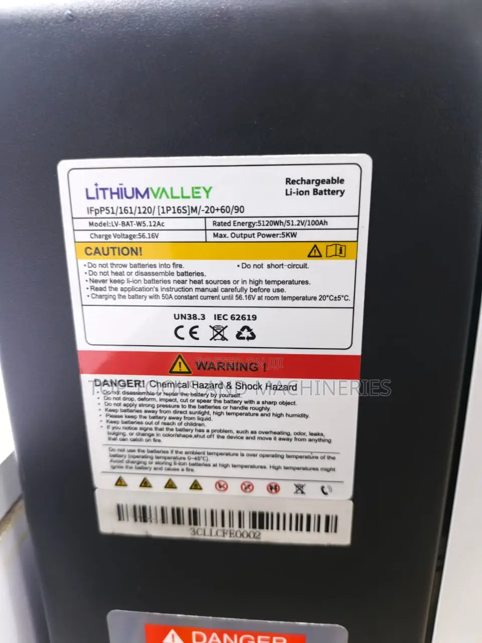 Lithium Valley 5.12kw 51.2v 100ah Lithium Battery 10 Years Warranty