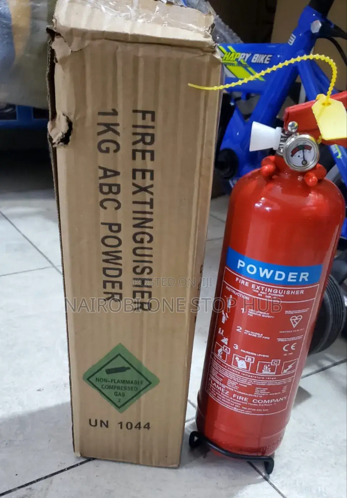 Compact 1kg Fire Safety Extinguisher With Gauge