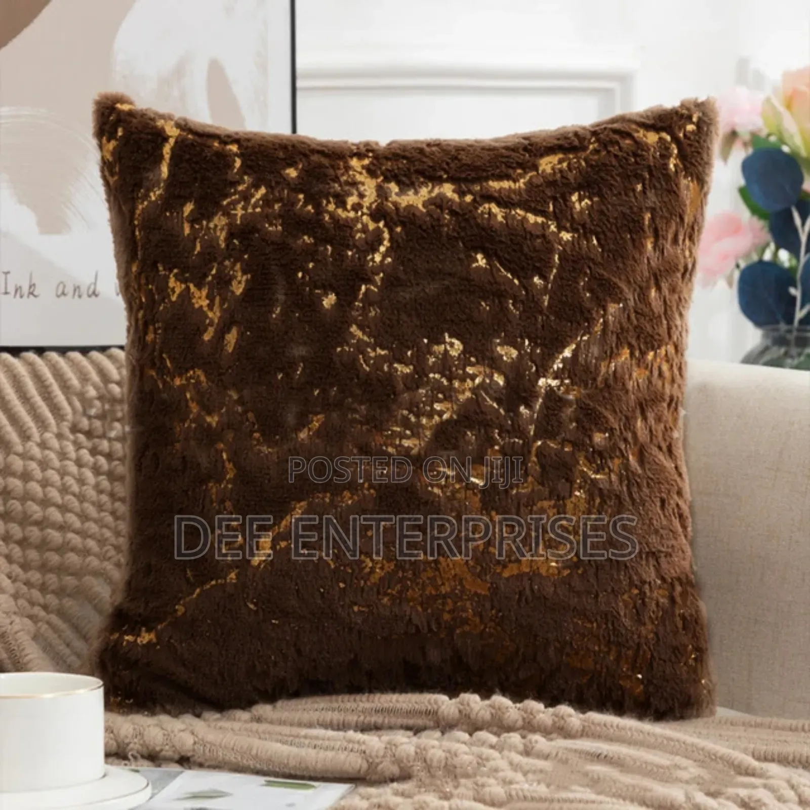 Marble Effect Print Cushion Covers