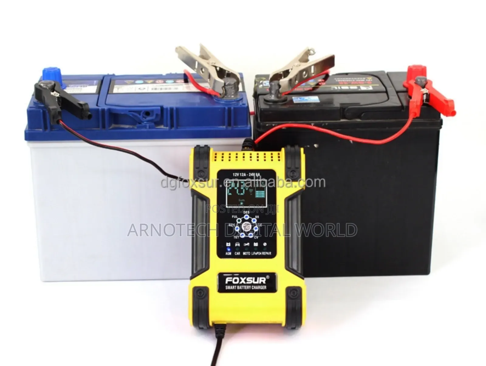 Foxsur 12v /24vlcd Pulse Repair Battery Charger