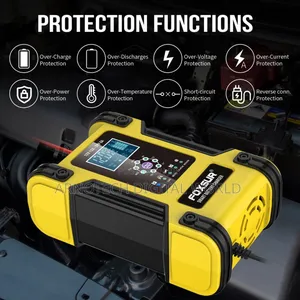 Foxsur 12v/24v LCD Pulse Repair Battery Charger