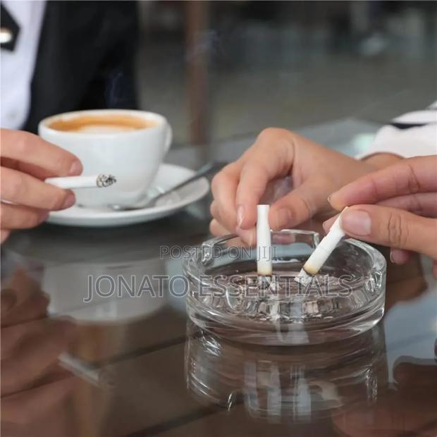 Glass Cigarette Ashtray For Home, Office, Bars. Heavy Duty - thumbnail 2