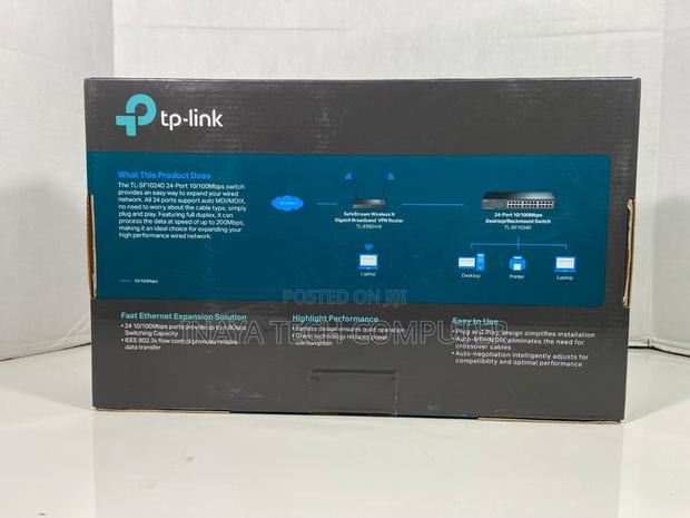 Tp-Link 24-Port 10/100mbps Desktop Switch -Sf1024d