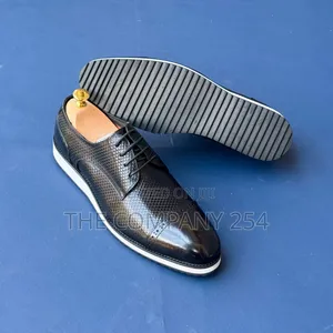 Quality Leather Casual Flat Rubber Sole Mens Official Shoes