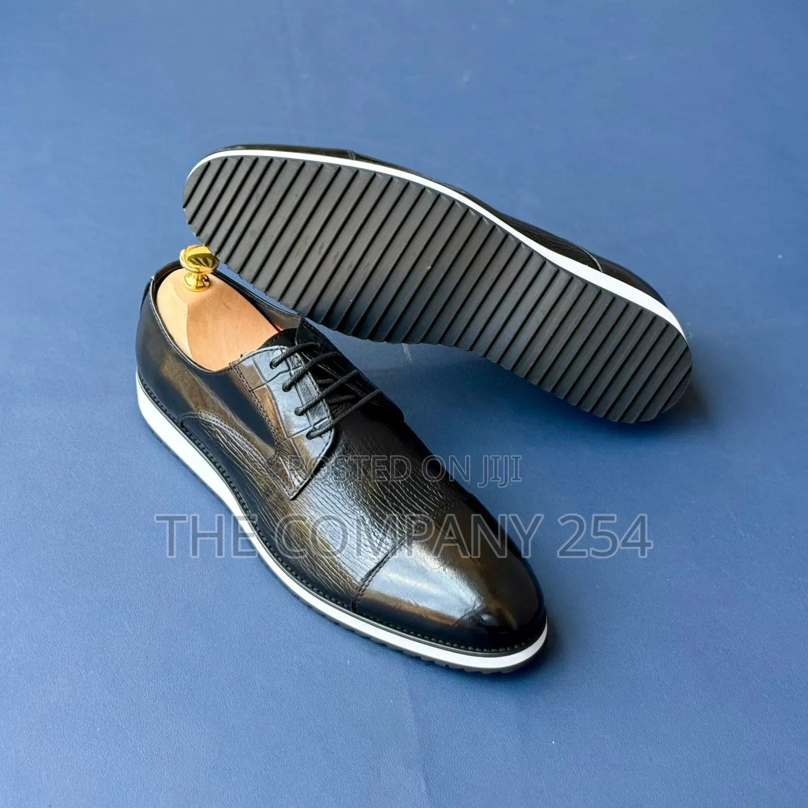 Quality Leather Casual Flat Rubber Sole Mens Official Shoes