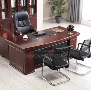 Office Furniture; {L-Shaped 1.8m Executive Wooden Office Desk}