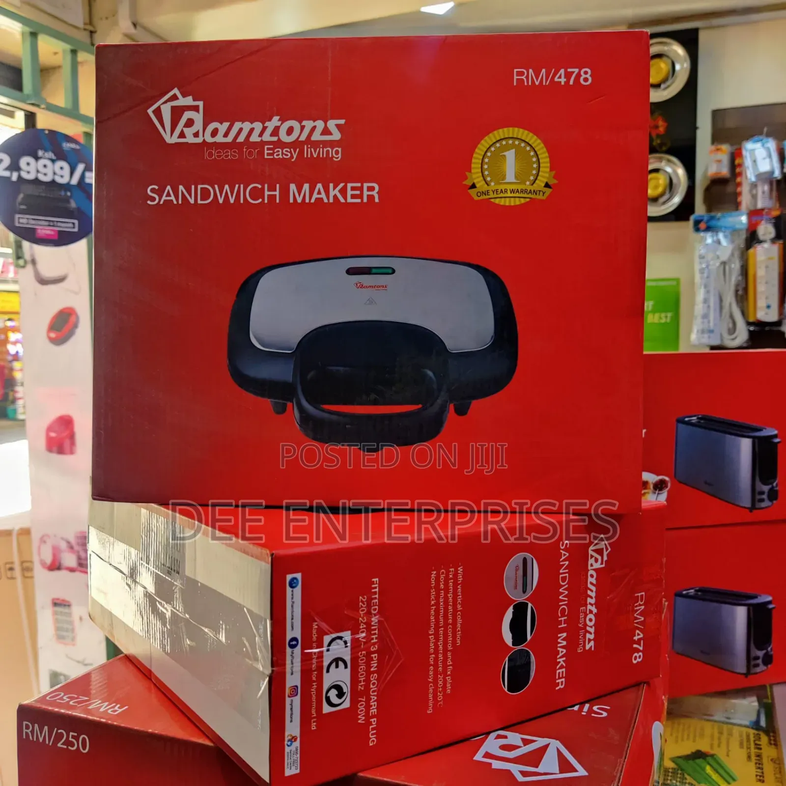Ramtons Sandwich Maker 2 Slice