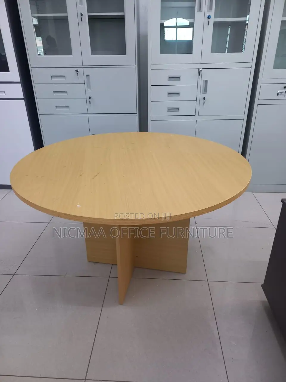 Light Wood Finish Conference Round Table