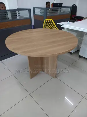 Light Wood Finish Conference Round Table