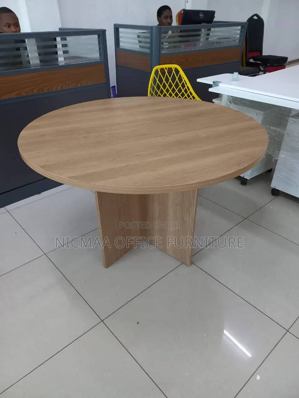 Light Wood Finish Conference Round Table