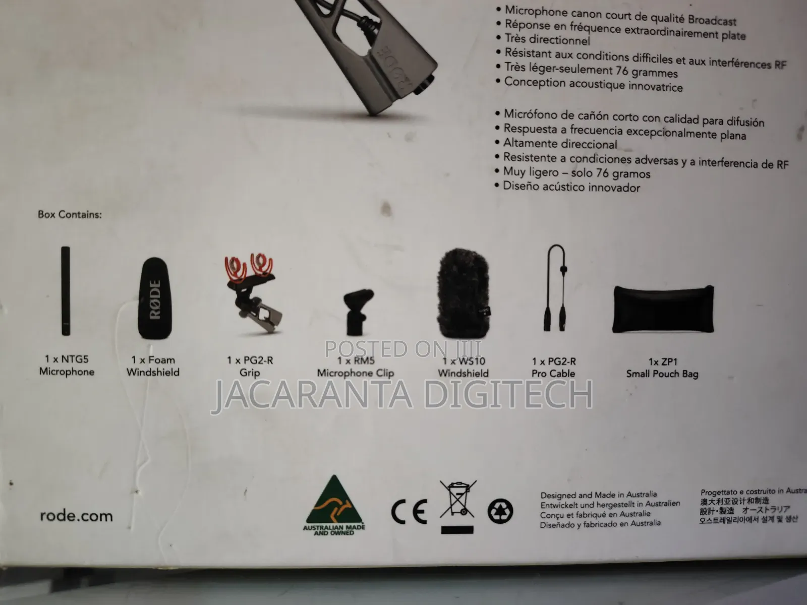 Rode Ntg5 Moisture-Resistant Short Shotgun Microphone