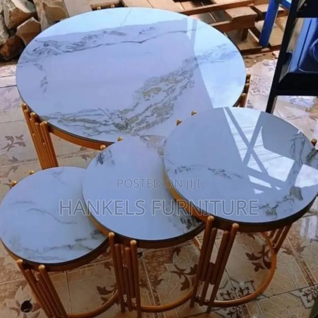 Marble 4 Set Coffee Stools