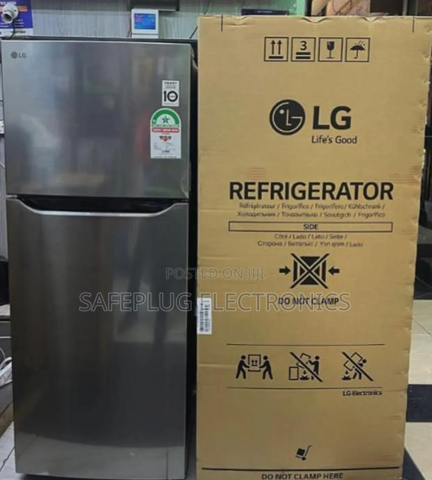 Lg - No Frost Fridge 234 Litres Double Door Top Mounted Freezer Silver