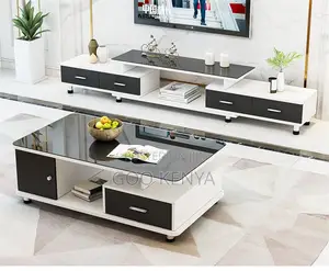 Home Table N Stand Set; Marble Coffee Table With Coordinated Tv Stand