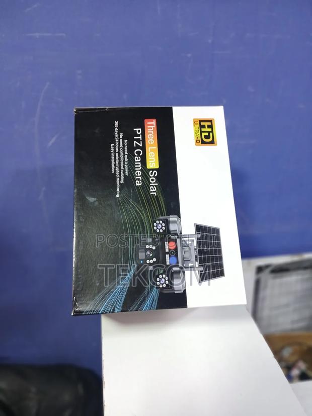 Ptz V380 Triple Lens Outdoor Cctv Smart Solar Camera With 4g Sim Card