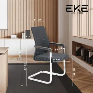 Sleek Black White Finish Cantilever Seat