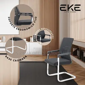 Sleek Black White Finish Cantilever Seat