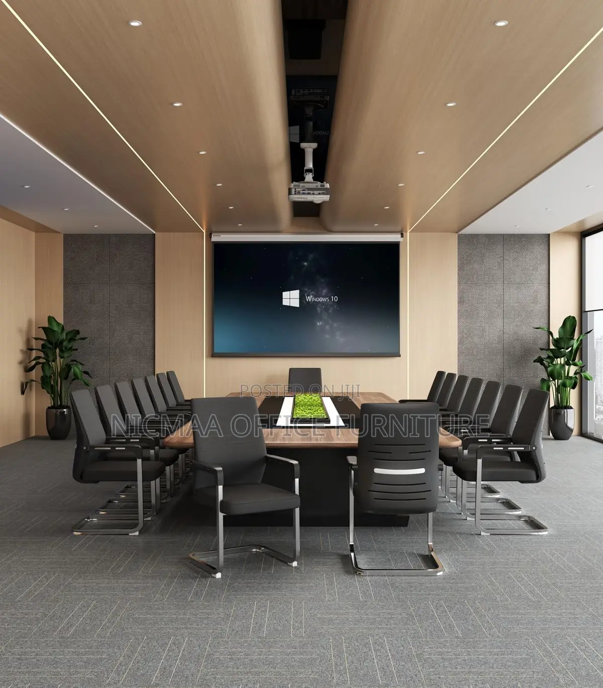 Sleek Black White Finish Cantilever Seat