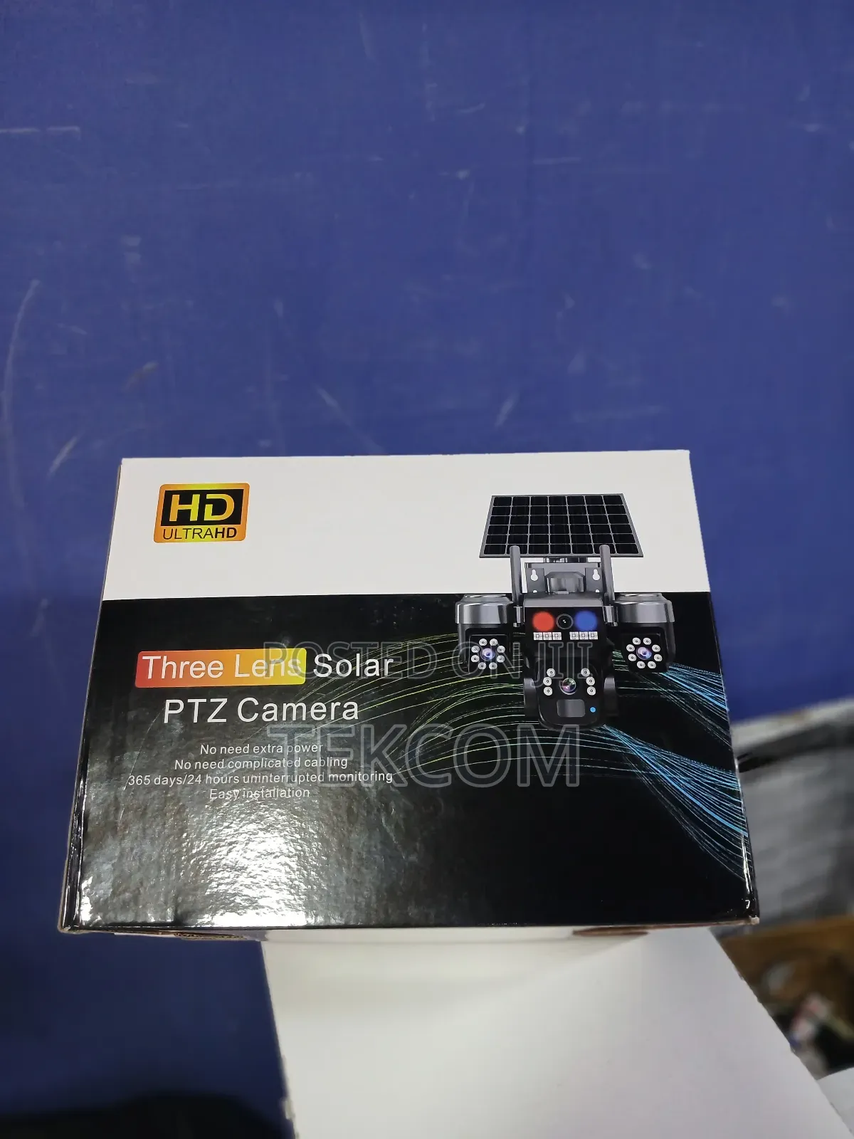 Ptz V380 Triple Lens Outdoor Cctv Smart Solar Camera With 4g Sim Card