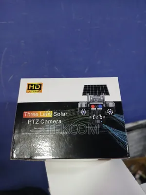 Ptz V380 Triple Lens Outdoor Cctv Smart Solar Camera With 4g Sim Card