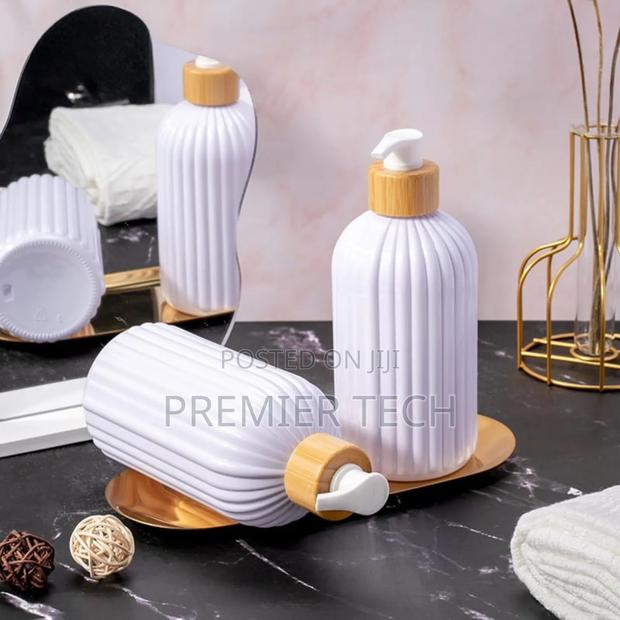 500ml Strip Soap Dispenser With Bamboo Pump Refillable Bottle