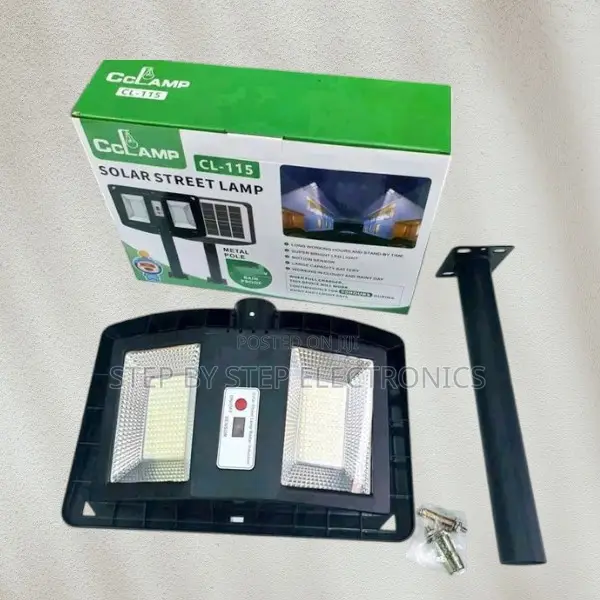 Cclamp 200w Solar Street Light Led Outdoor Security Floodlight Lamp
