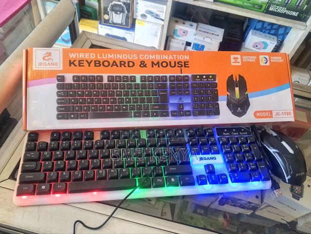 Rainbow Backlit Gaming Keyboard & Mouse Combo - main view