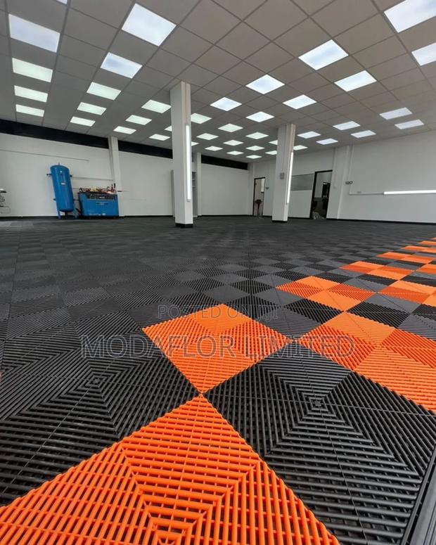 Garage Mat for Car Parking – Heavy Duty Interlocking Design - main view