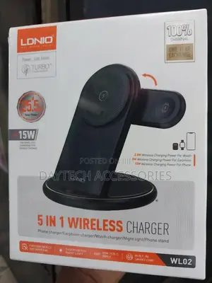 Ldnio Wl02 Wireless Charger 5 in 1 Desktop Wireless Charging Station.