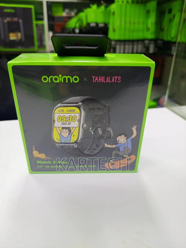 Oraimo Watch 5 Max – Stylish Big-Screen Smartwatch With Long Battery