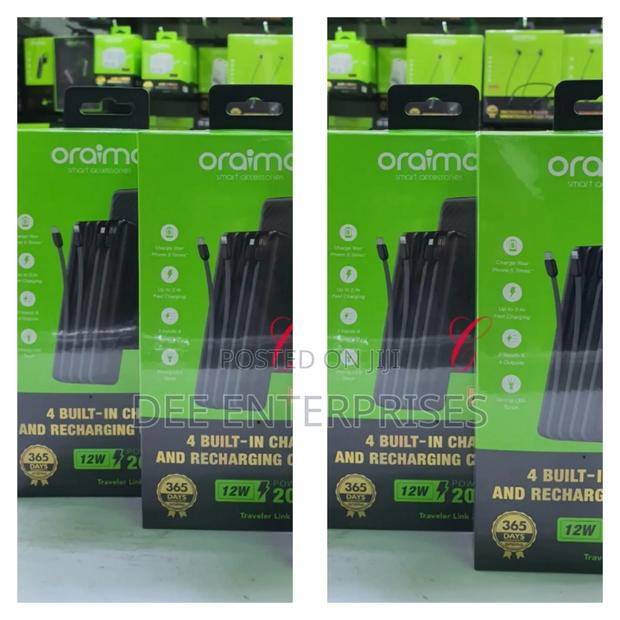 Oraimo Traveler 20,000mah Power Bank With 4 Built in Cables - thumbnail 2