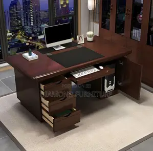 Office Furniture; {Modern Luxury Wooden Executive Office Work Desk}