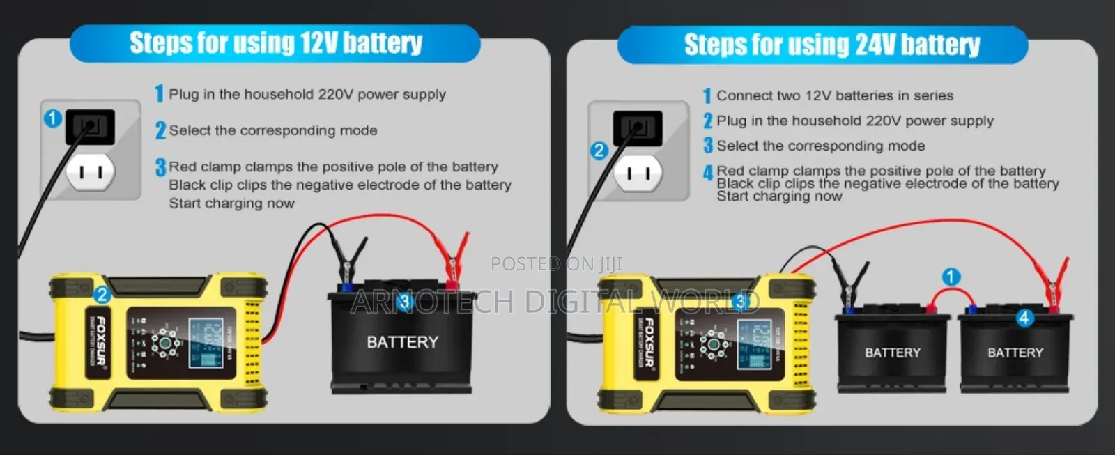 All Batteries Charger 12/24v