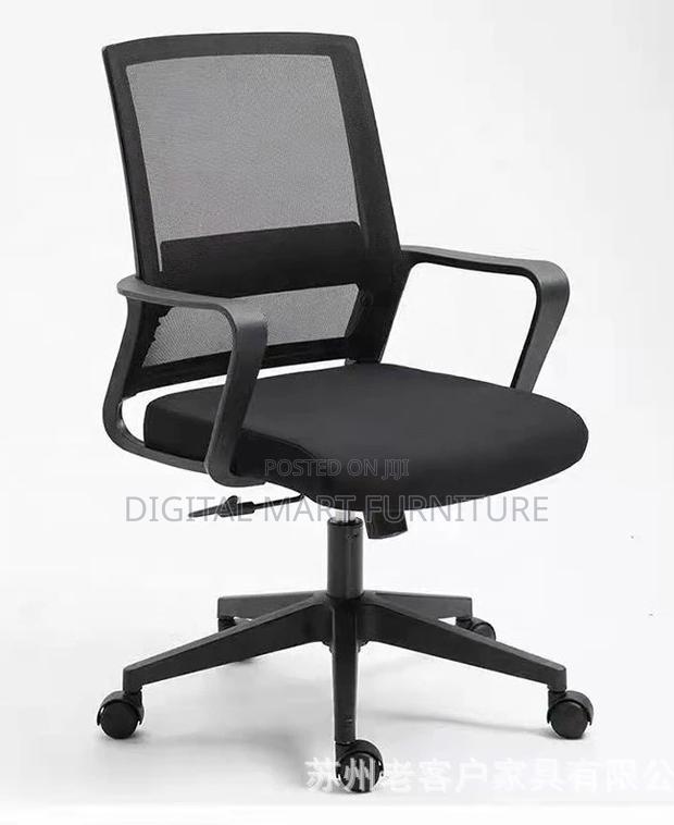 Office Chair: Chrome Perfect Black Office Chair - thumbnail 2
