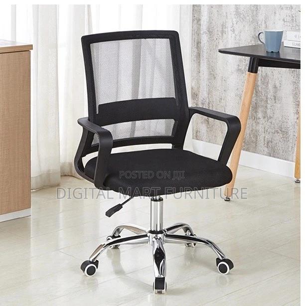 Office Chair: Chrome Perfect Black Office Chair - thumbnail 3