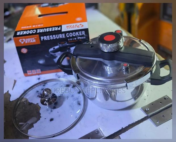 Heavy Non' Explosive Aluminium Pressure Cooker
 2 in 1 - main view