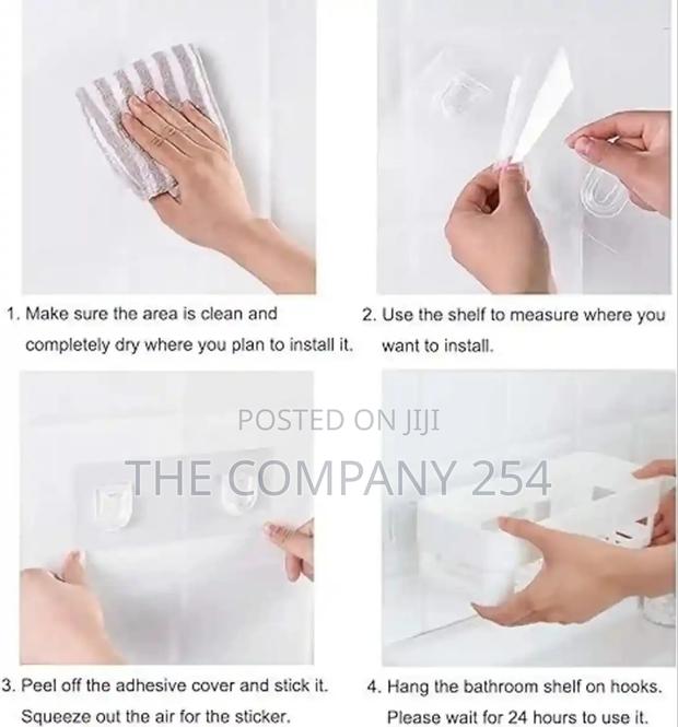 *Multipurpose Plastic Kitchen Bathroom Wall Corner Shelf Etc - thumbnail 4