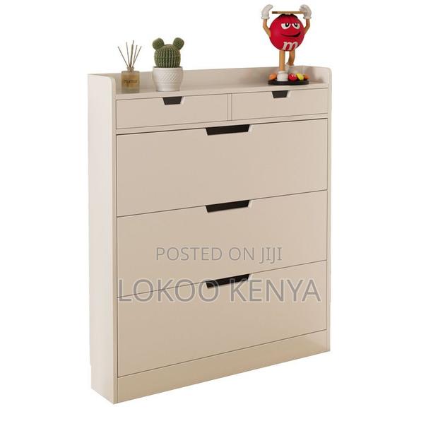 Storage Cabinet : Wooden Shoe Storage Cabinet Front Drop - thumbnail 2