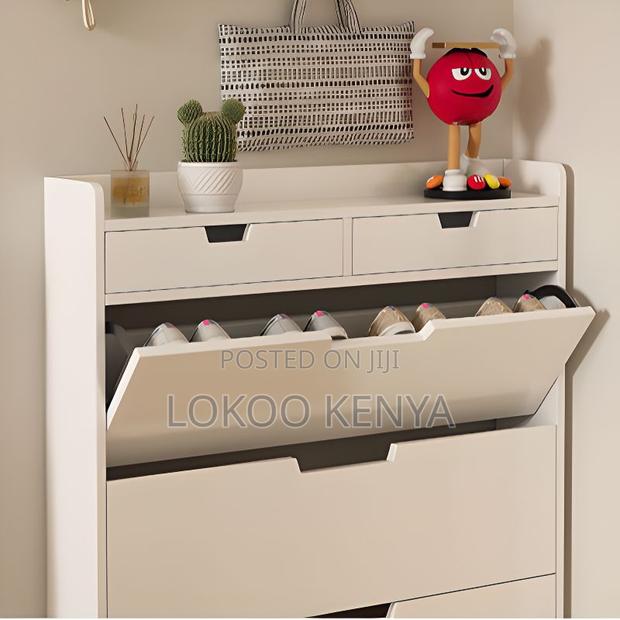 Storage Cabinet : Wooden Shoe Storage Cabinet Front Drop - thumbnail 4