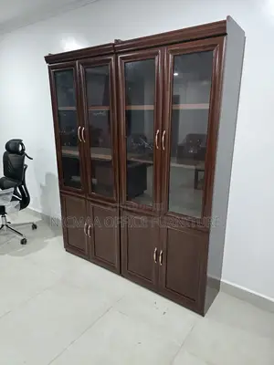 Premium 4-Column Wooden Display Storage Cabinet